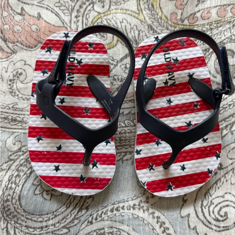 Oldnavy- Stars and Stripes Fourth of July Flip Flops